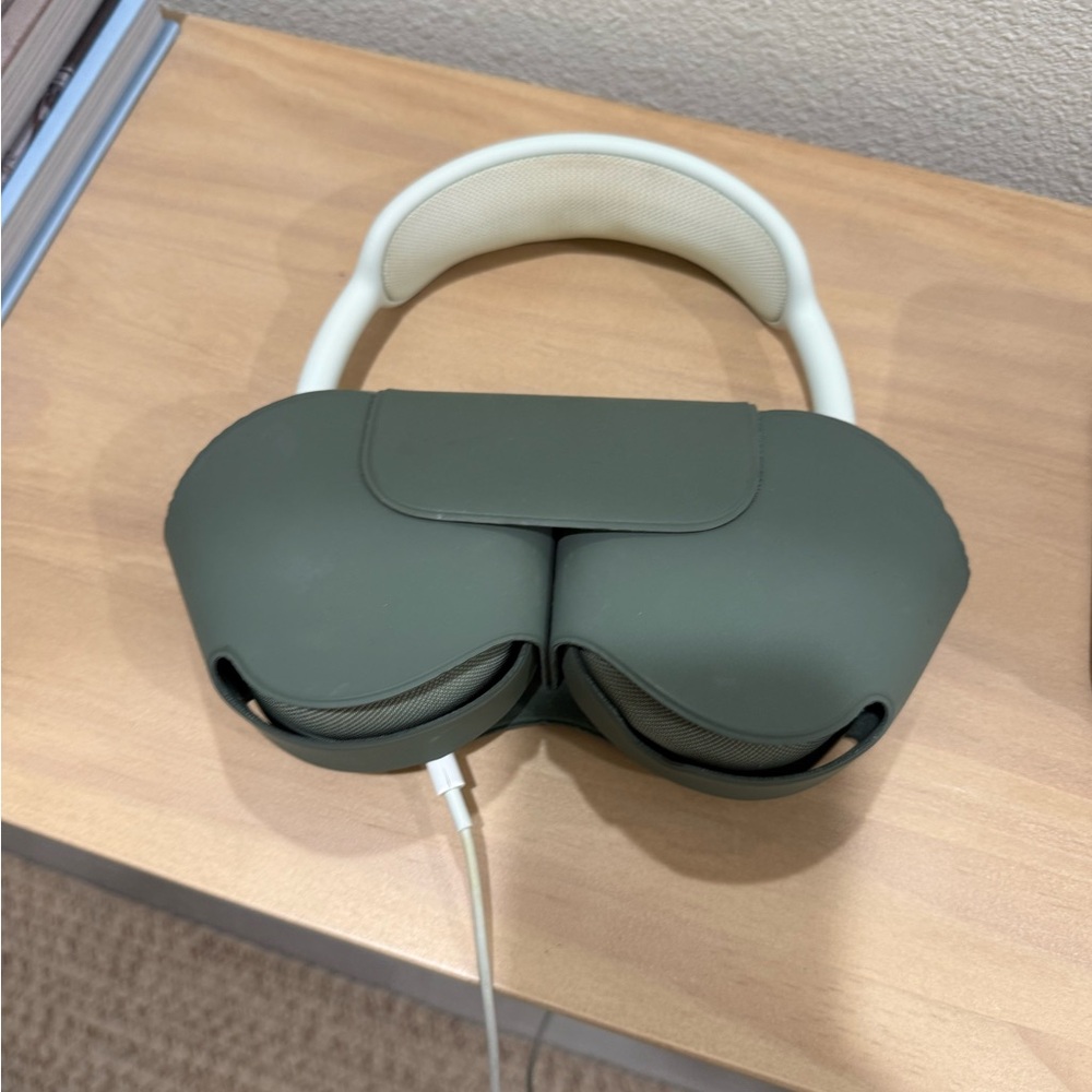 Green AirPod maxes